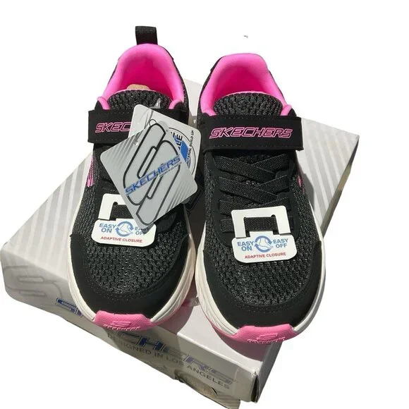 Skechers Girl’s Black/pink Running Shoes Edgeride - Smooth Journey Size 12.5 - Picture 1 of 8